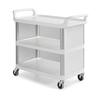 Carro Catering Branco com 3 Prateleiras e Laterais